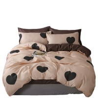 Factory direct selling hot cheap pure cotton  microfiber  bedding set for home. Aloe cotton four-piece set. Customized
