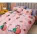New arrivals high quality soft quilt sheet sets bedding set wholesale Twin pink strawberry printing girl bed set