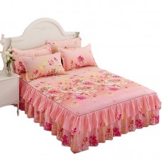 Comforter Bedding Set Bed Skirts 3 Sets 4 Sets Floral Printed Bed Sheet Bilateral Bed Skirt + 2 Pair Of Pillowcase Bedsheets