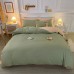 Amazon pure color brushed four-piece set  winter washed cotton warm color matching kit bedding set  adult