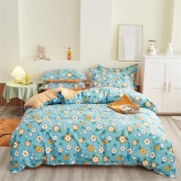 Factory direct selling hot cheap pure cotton beddingset for home. Aloe cotton four-piece set. Customized