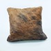 Factory direct sale luxury  bohemian round pillow cover with pom pom high quality cowhide leather pillow cover