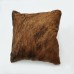 Factory direct sale luxury  bohemian round pillow cover with pom pom high quality cowhide leather pillow cover