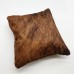 Factory direct sale luxury  bohemian round pillow cover with pom pom high quality cowhide leather pillow cover