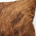 Factory direct sale luxury  bohemian round pillow cover with pom pom high quality cowhide leather pillow cover