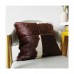 Factory direct sale custom luxury pillow covers home decor pillow case cushion cover cowhide leather pillow cover