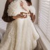 Top Sell Creamy White Medium Thick Artificial Wool Winter Blanket Double Large Soft Plush Warm Gift Decorative Blanket