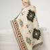 Moroccan style organic cotton knit knitting bed blanket
