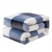 Customized Modern Simple Coral Fleece Blanket Thicken Printed Flannel Plaid Striped Blanket For Home Decor