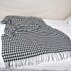 Custom Nordic Tassel Houndstooth Knitted Wool Blanket Office Nap Air Conditioning Blanket Sofa Set Towel Bed End Blanket
