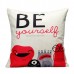 43x43cm Colorful World Map Fashion Cotton Linen Pillow Case Home Sofa Seat Bed Car Cushion Decor