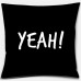 45 x 45cm Cool Black Linen Throw Pillow Couch Case Home Sofa Cushion Cover Phrases Pillowcases