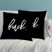 45 x 45cm Cool Black Linen Throw Pillow Couch Case Home Sofa Cushion Cover Phrases Pillowcases