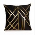 45 x 45cm Christmas Pillow Case Black And White Golden Painted Pillowcase Decorative Christmas Cushion Cover for Sofa Case Pillows