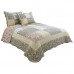 Hot sale products100% Cotton Floral Fabric True with Ruffle Decoration Small floral stitching quilt