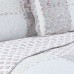 Wholesale  Eco-friendly Cotton Floral Fabric True Patchwork Ruffle Decoration Quilt
