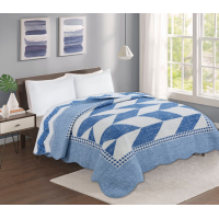 Unique products cheap textile printing  cotton bedspread quilted patchwork bed throw